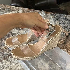 Steve Madden clear wedges